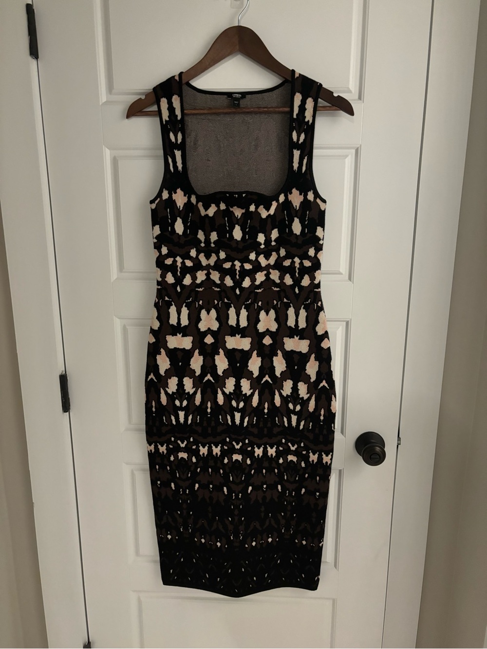 Express Women's Printed Body Contour Sweater Dress